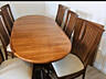 Стол с 6 стульями из вишнёвого дерева! Германия 130/190/250