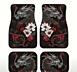 Набор из 4 автомобильных ковриков с эффектным рисунком дракона