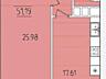 Предлагается к продаже однокомнатная квартира в новом сданном доме в .