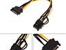 Кабель питания переходник SATA папа-8 Pin (6 + 2) Molex-2= 6 или 8pin