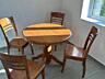 Продам деревянные стол и 4 стула