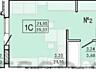 1-комнатная квартира-студия, 29 м², ЖК Акварель 4, Черемушки