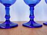 Фужеры кобальтовое стекло