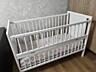 Детская кроватка с маятником и матрасиком, три режима высоты, целые