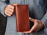 Кошелек мужской из натуральной кожи, коричневый
