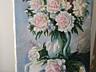 Картина. Живопись. Натюрморт с пионами. Холст. Масло. 1000 руб. Придн