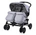 Carucior Lorelli pentru Gemeni Twin Cool Grey, Varsta 0+, 