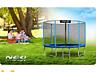 Новый! Детский батут с защитной сеткой 252см спортивный с лестницей