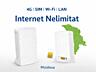 Безлимитный 4G интернет по всей Молдове + 4G SIM Роутер бесплатно 120L