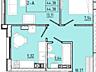 Продам 2-кімнатну квартиру в новому будинку. Загальна площа 45 кв.м, .