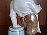 Статуэтка фарфор ЛФЗ Повар и кот СССР