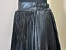 Плиссированная юбочка из экокожи, новая