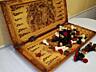 Нарды шахматы резные картина Инь Янь эксклюзив!
