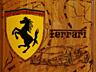 Нарды черешневые резные картина Феррари эксклюзив!