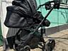 Коляска BABY PRAM. ЭКО кожа, 2 в 1, комфорт и безопасность.