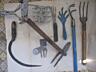 Топоры пила серп рыхлители тиски ножовки ножницы молотки точилки...