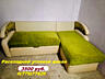 Угловой диван салатового цвета раскладной с нишей для белья - 3500 руб