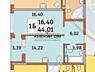 ЖК Урловский-1, дом 3, продажа 1 комнатной квартиры 44,01 м2. ул. ...