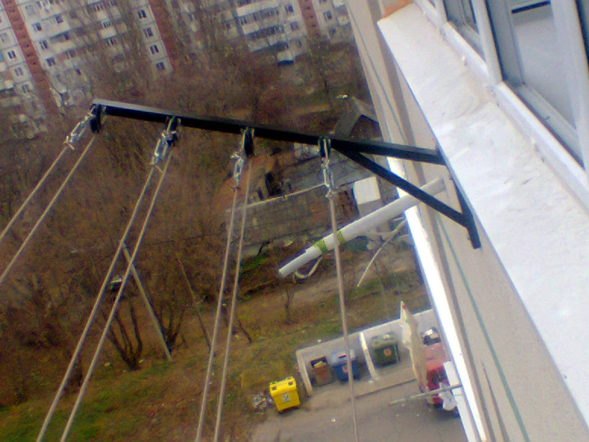 Крепление для белья на балкон своими руками.