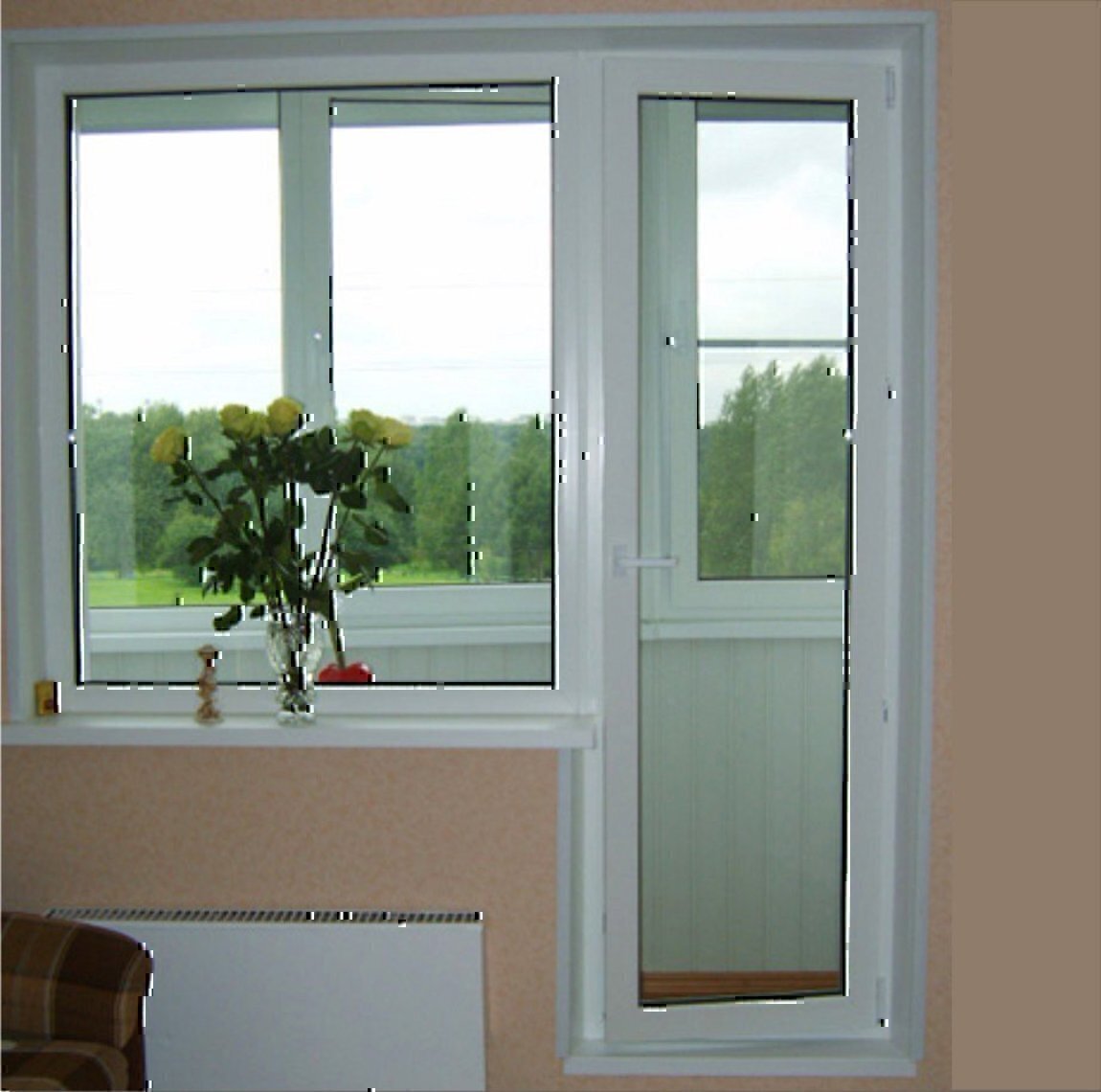 Дверь балконная ПВХ 68x210 см