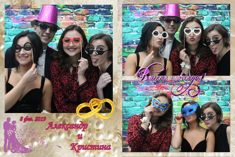 Фотобудка с фотомагнитами на свадьбу