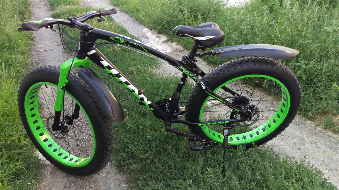 Фэтбайк Green Bike Ягуар 26 черно красный