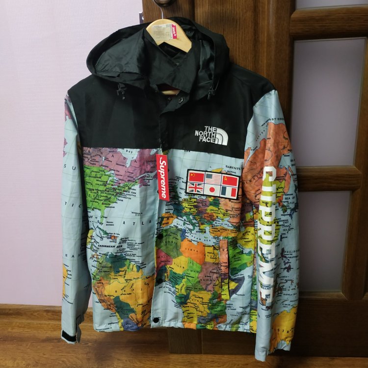 Tnf x supreme ветровка карта