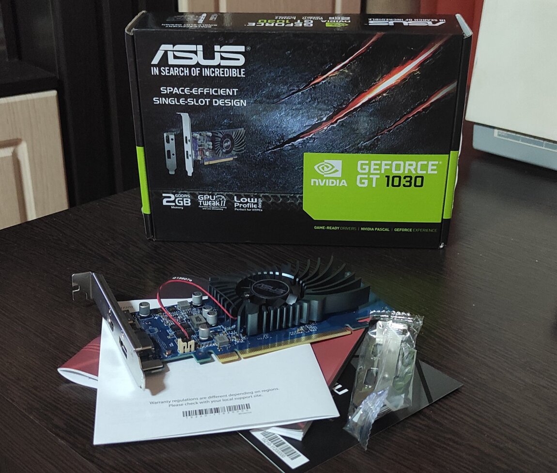 Видеокарта asus gt1030 2g brk