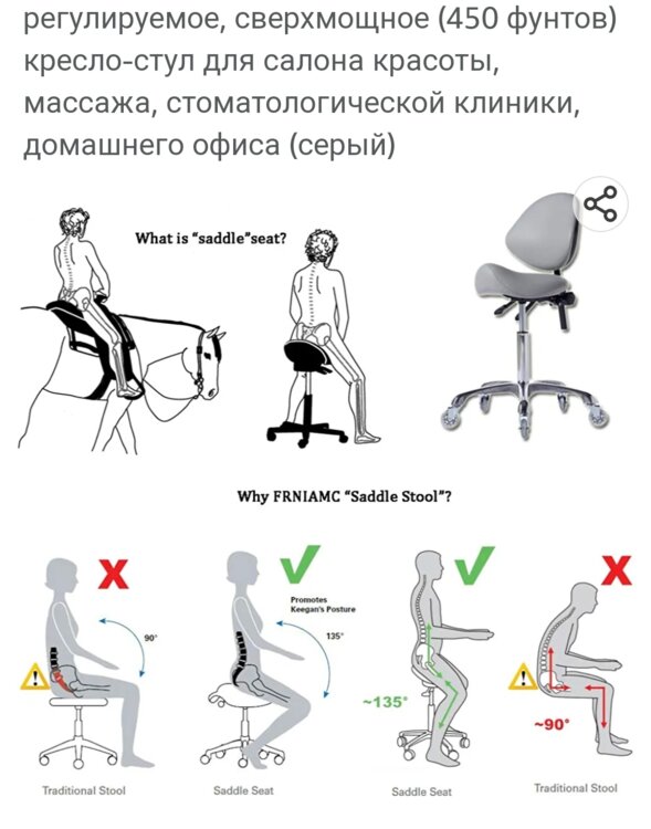 Как правильно сидеть на стуле седле