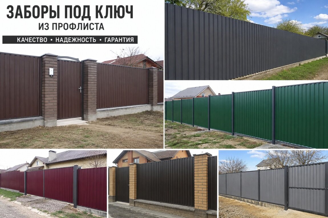ЗАБОРЫ под КЛЮЧ