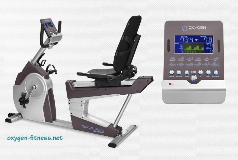 Велотренажер горизонтальный OXYGEN FITNESS NEXUS GURU RB HRC