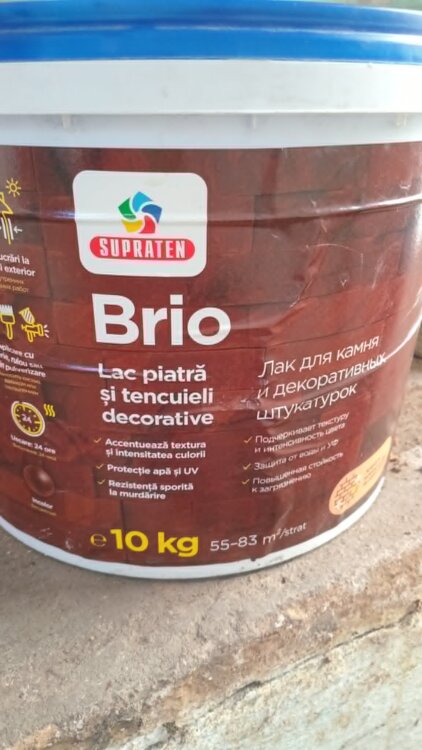 Лак для камня и декоративных штукатурок SUPRATEN Brio 10 кг