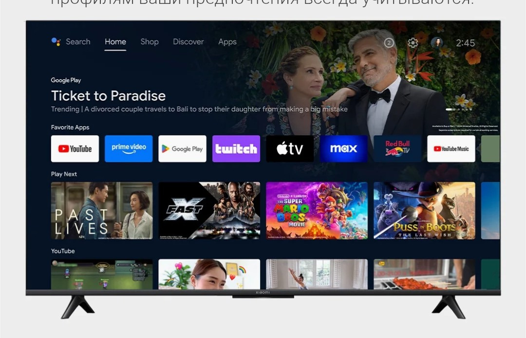 Сяоми tv a 2025 43 smart tv 4k.