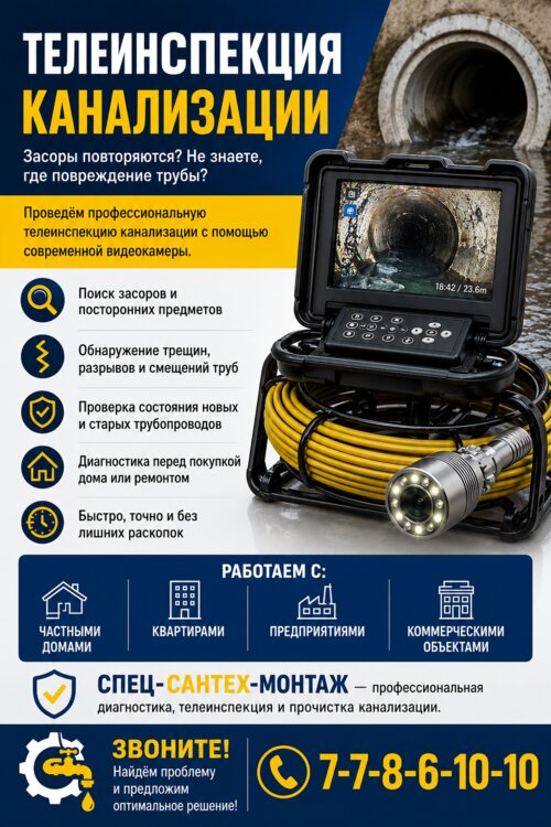 Телеинспекция. Канализация -ливневки.