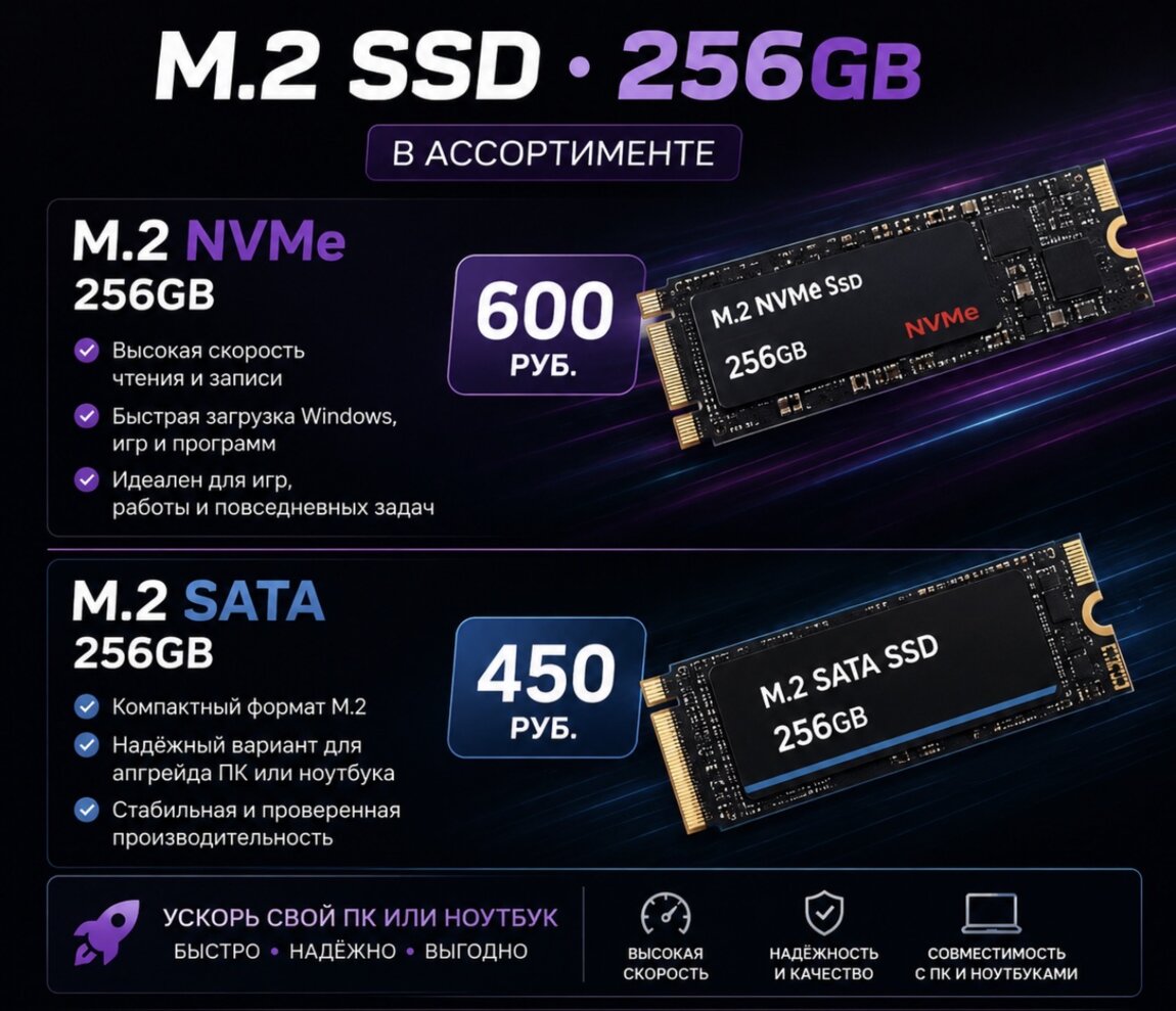 M. 2 SSD — 256GB