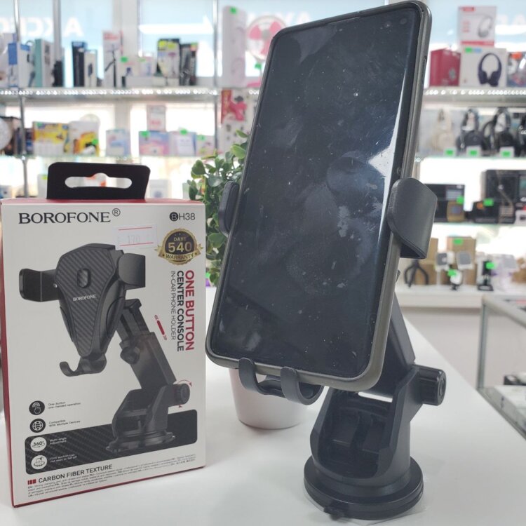 Автодержатель BOROFONE BH38 для телефона, присоска, 4.5–7"