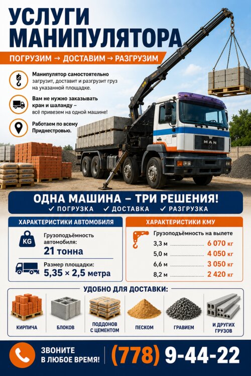 Услуги манипулятора
