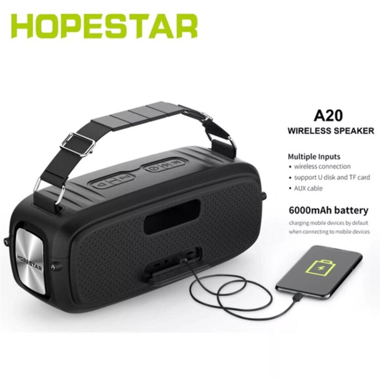 HOPESTAR A20 — мощная портативная колонка с глубоким басом