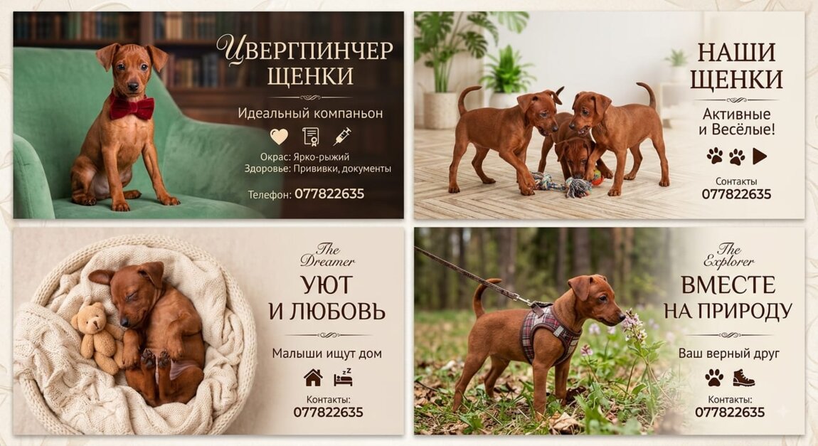 Продаются щенки цверг-пинчера!