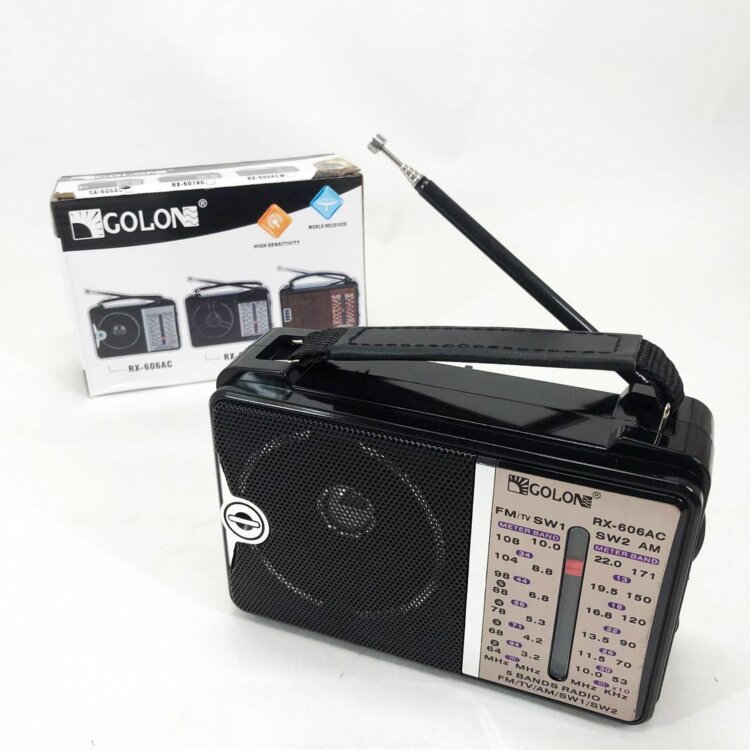 Радиоприёмник GOLON RX-606AC FM AM SW1 SW2, переносной