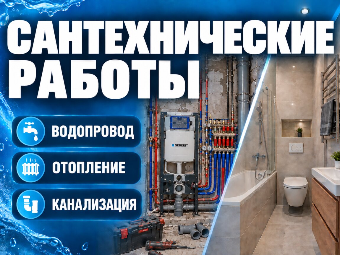 Сантехработы| Водопровод, отопление, канализация