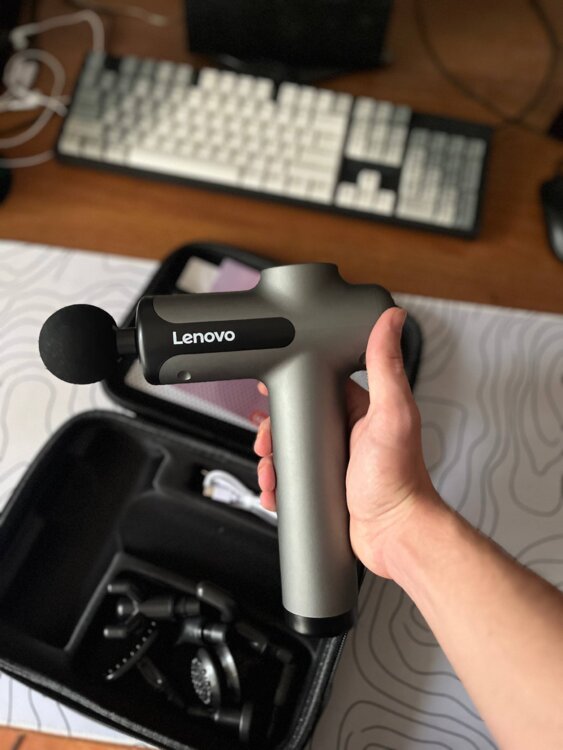 Массажный пистолет Lenovo (комплект, кейс) СРОЧНО. Новый