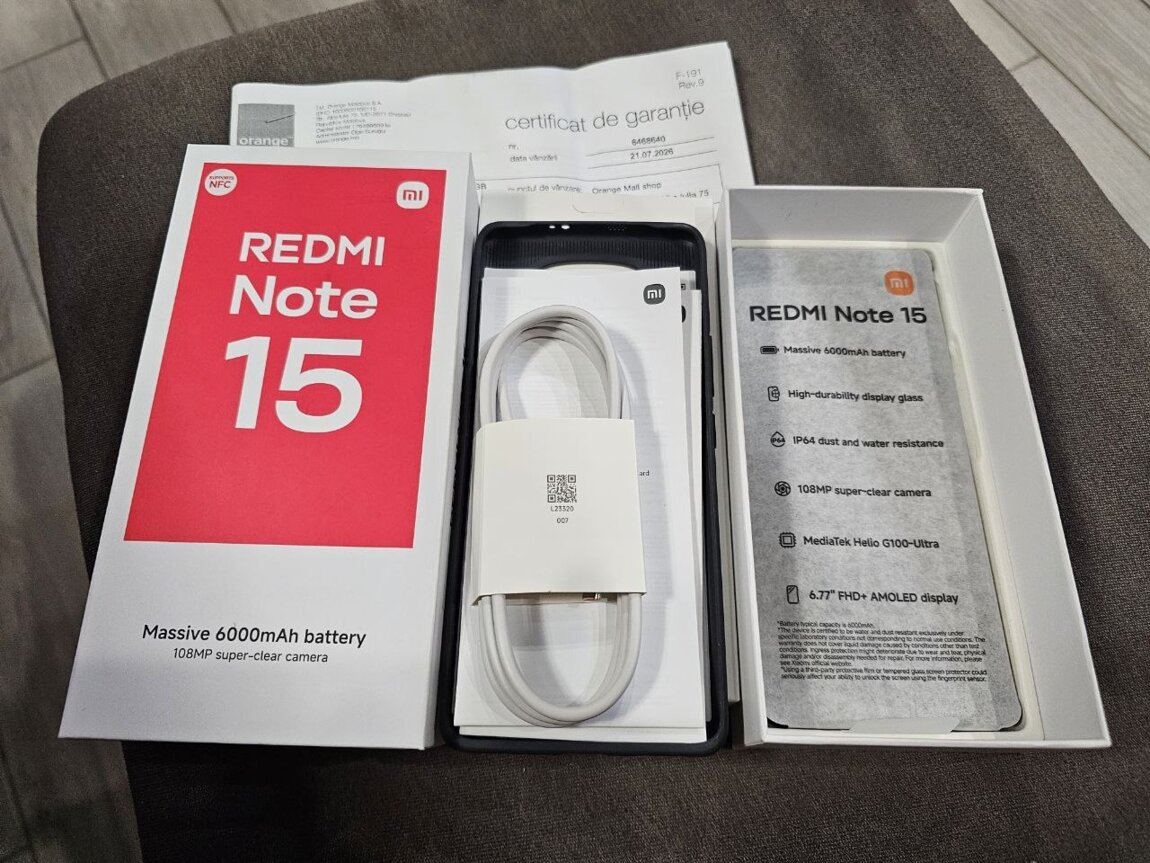 Новый! Redmi note 15, 256GB, гарания Orange 2 года