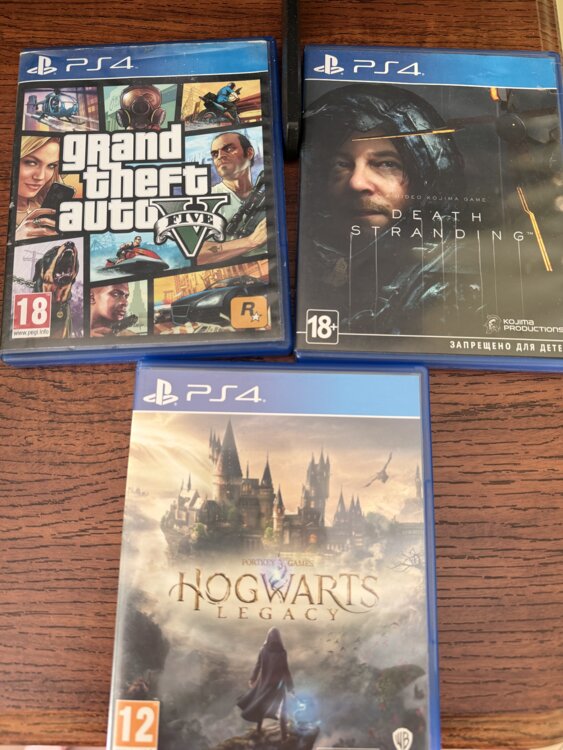 Продам диски Hogwards Legacy, GTA 5, Death Stranding (Ps4)