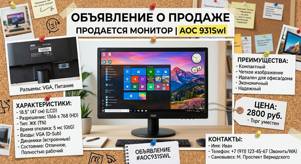 Продам монитор.
