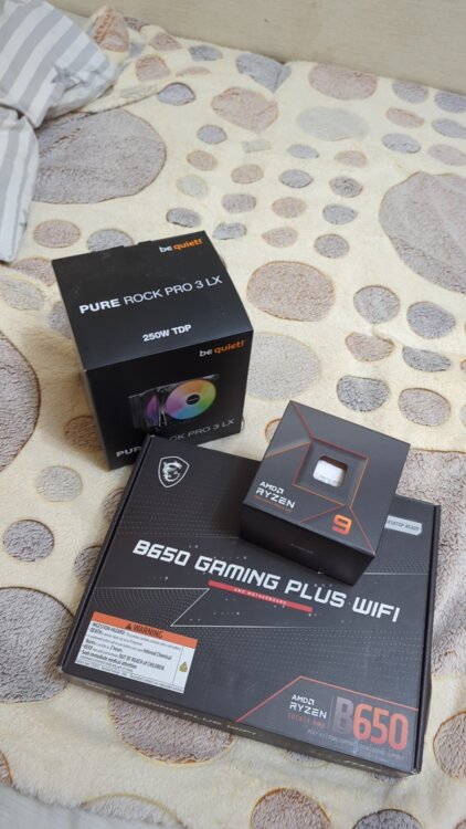 Ryzen 9 7900x + MSI B650 Gaming Plus WiFi + BeQuiet Rock Pro 3LX ARGB