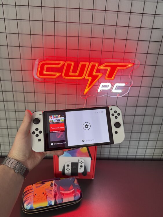 NINTENDO SWITCH oled white + кейс