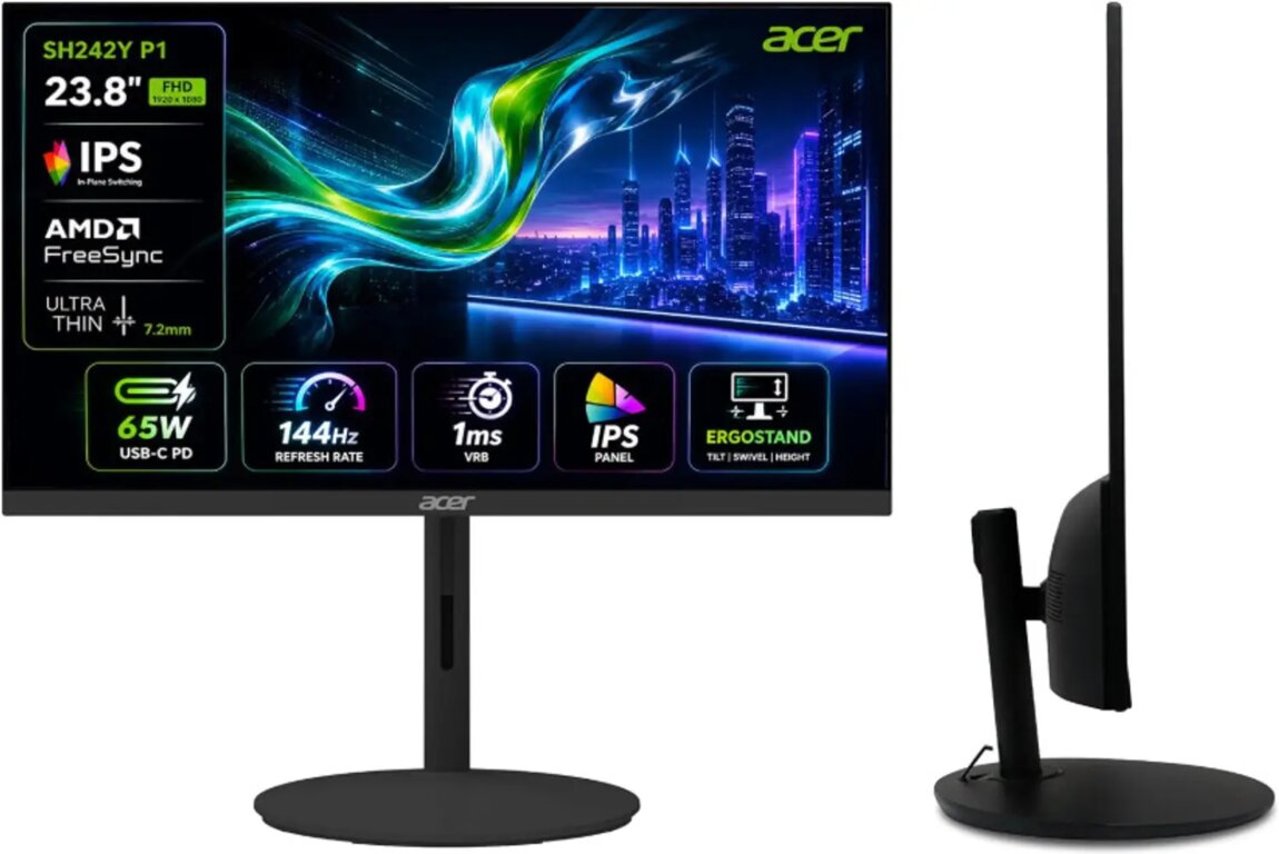 Выпуск 2025г. Acer Gaming IPS Full HD 1ms 144GHz! + 16.7 million color
