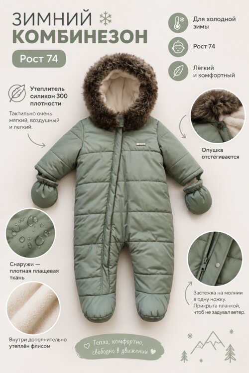 Зимний комбинезон Magbaby рост 74