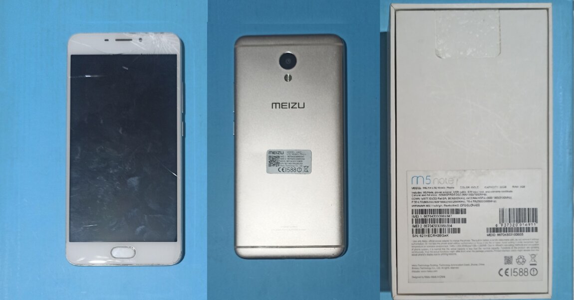 8-ядерный Meizu M5 Note Связь GSM RAM- 3GB память- 32GB